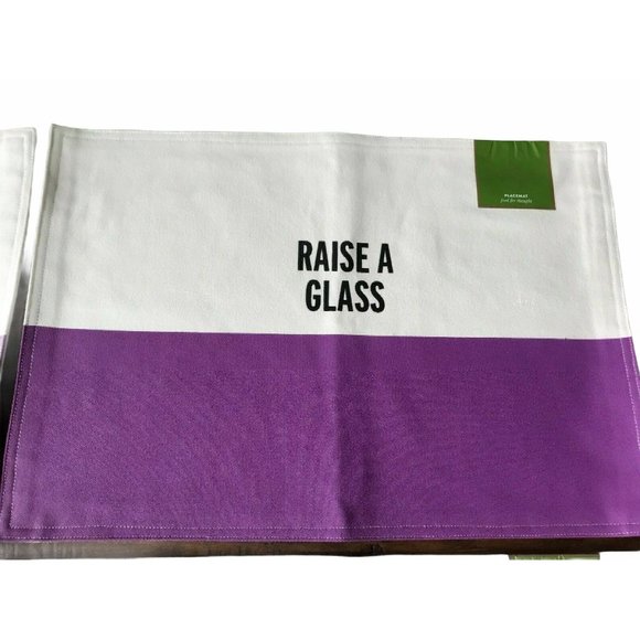 KATE SPADE Place Mat Set of 4 Raise a Glass